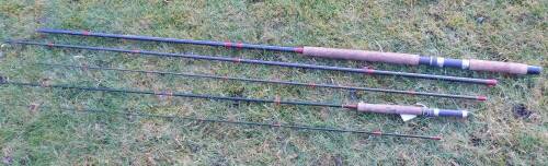 A Silstar GT 3783-420 Traverse X salmon fly rod, three piece, fourteen foot #10/11, with bag and a Silstar Royal Westminster two piece fly rod #7. (2)