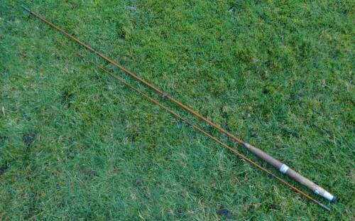 A Hardy Bros Ltd Palakona Perfection two piece split cane fly rod, number 246936, 9'2'', with bag.