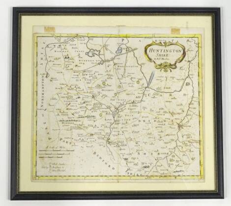 After Robert Morden. A map of Huntingtonshire, later coloured (AF), 36cm x 42cm.