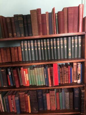 Various books, including Bede's Ecclesiastical History, The History of England, various Dickens titles in uniform bindings, etc. (drawing room open bookcase) - 3