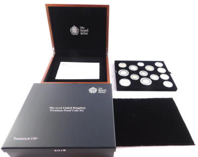 A Royal Mint United Kingdom 2018 Premium Proof Coin Set, limited edition, cased and boxed, with certificate. - 4