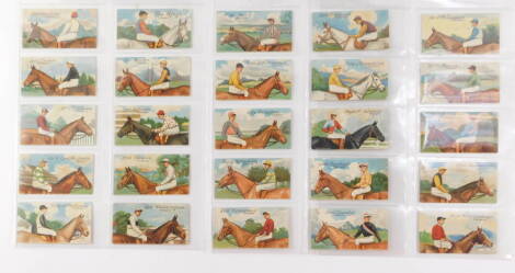 Cigarette cards, Downland by E & W Anstie Ltd, Devizes., a full set of horse racing related cards.