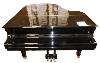 A W.Hoffmann by C Bechstein of Europe baby grand piano, in a black gloss finish, with soft close lid, with three pedals, numbered 176282, 147cm high, 102cm wide, approx 153cm deep - 6