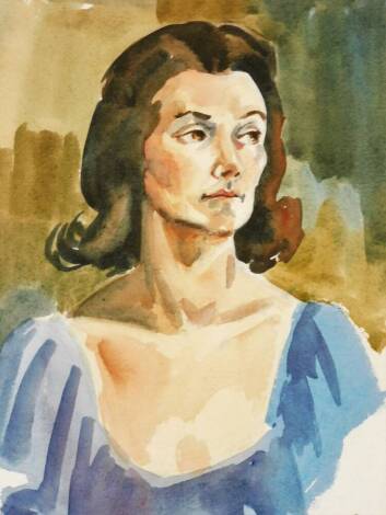 Terence Shelbourne (1930-2020). Celia, watercolour, signed, titled and dated August '77, 29cm x 20cm, framed and glazed.