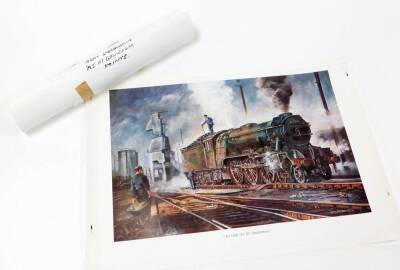 After Terence Shelbourne (1930-2020). Various Grantham locomotive and other prints. (a quantity)