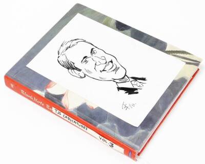 Terence Shelbourne (1930-2020). An artist's sketchbook, caricatures, to include pen and ink, watercolour and others, inscribed 'A Book of 91, Drawn April 2011 to June 2011', to include Harry Redknapp, John Higgins, Spike Army Scenes, John Cleese, Sir Davi - 17