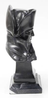 After Lecomte. A bronze bust of Napoleon, dated 82 on a square marble base, 35cm high, 15cm wide. - 4