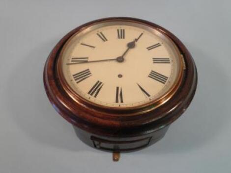 A late 19thC oak cased wall clock