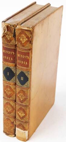 Munday (John). Pen and pencil sketches being the journal of a tour in India by Captain Munday, two volumes in calf stencilled boards. (2)