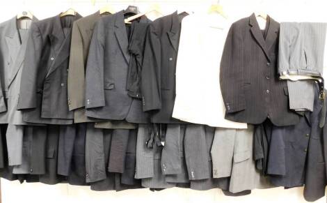 A quantity of gentleman's clothing, to include suit jacket and trouser sets, casual evening jackets by names such as Diolen, Mister Harry, Pierre Cardin etc. (a quantity).