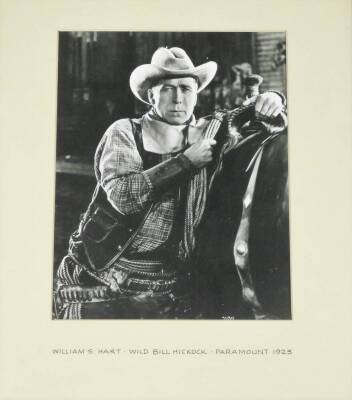 Three cowboys related pictures and prints, Broken Silence, signed prints, a William F Hart Wild Girl Hickock, faux Paramounts 1923 framed black white photographic print and a Frank C McCarthy Leading The Charge framed film poster dated May 5 to July 1 198 - 3