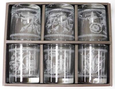 Two sets of Portmeirion glasses, to include six small tumblers and six highball glasses, each boxed. (12) - 2