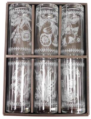 Two sets of Portmeirion glasses, to include six small tumblers and six highball glasses, each boxed. (12) - 3