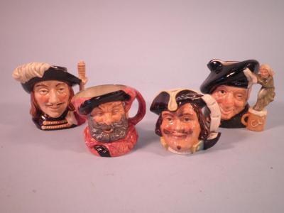 Four medium sized Royal Doulton character jugs "Aramis"