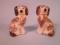 A pair of 19thC small Staffordshire spaniels