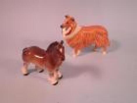 A Beswick collie dog and a Russian horse