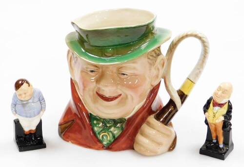 Three named ceramics, to include a Beswick character jug, a Royal Doulton Fat Boy figure, and a Royal Doulton Macabre figure. (3)