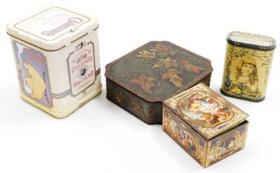 A group of tins, to include Colemans mustard tin, a Homemade Ginger Wafers tin, various buttons, etc. (4 boxes) - 2