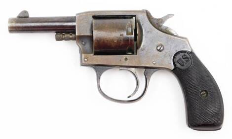 A U.S. Revolver Company 5 shot .32 revolver - Iver Johnson, 2" barrel, name stamped over the cylinder, 17cm overall. NB. This item is in a calibre which is classed as obsolete by the Home office and is therefore classed as an antique free from licences u