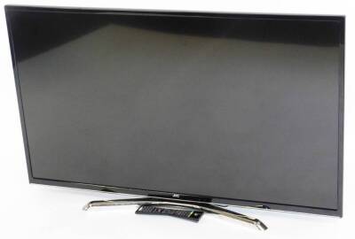 A JVC 49 inch flat screen television, model LT-49C770(A), with power lead and remote.