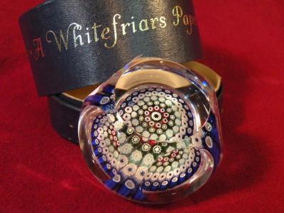 A Whitefriars Millefiore paperweight (boxed)