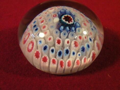 An Old English millefoire glass paperweight