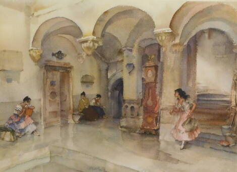 Sir William Russell Flint (1880-1969). The Mairia Manosque, Frost & Reed artist signed print, watermarked, 44cm x 61cm.