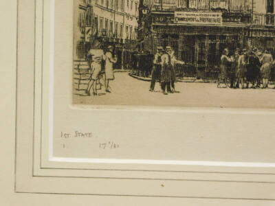 Early 20thC French School. First State Aupere-Adam Restaurant, 17/81 engraving, unsigned, 15cm x 19cm. - 3