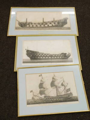 After Charnock & Tomkins. Print, book plate engraving, 26cm x 55cm and two others. (3) - 2