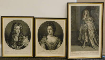 After Kneller. Glielumus, engraving print, 29cm x 24cm and two others. (3) - 2