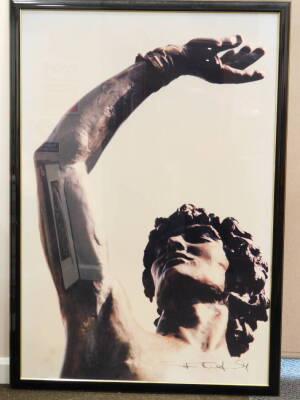 Ron Manfield (?) (20thC). Classical figure, artist signed photographic print, 159cm x 107cm. - 2