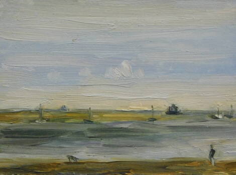 Allen Smith. Toward Spurn, signed and titled verso, 17.5cm x 10.5cm.