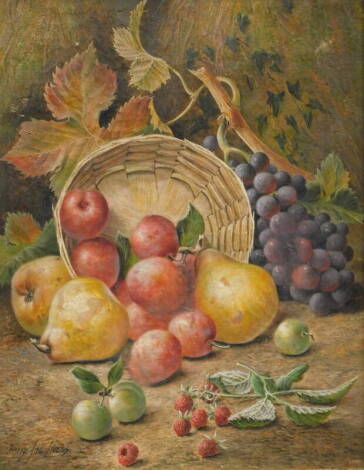 Henry John Livens (1848-1943). Fruit still life, oil on canvas, signed, 44cm x 34cm.