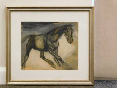 20thC School. Horse study, multi media, indistinctly signed and dated (19)64, 33cm x 39.5cm. - 2