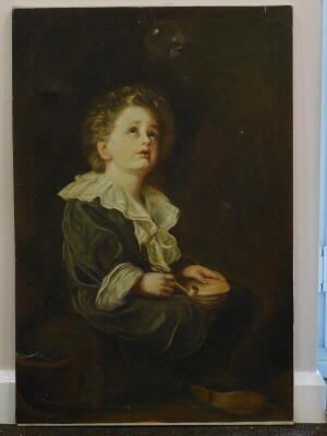 J. Turner after John Everett Millais. Bubbles, oil on canvas, signed, 92cm x 61cm. - 2