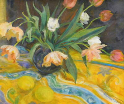Marianne Cox. Floral Study, oil, signed.