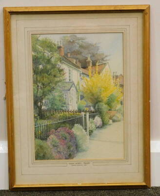 Martin Harrison. Front Street, Tealby 1984, watercolour, titled and dated on mount, 31cm x 22cm. - 2