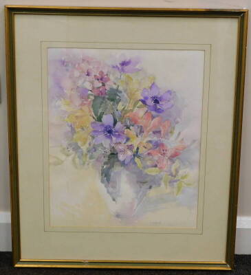 Alison Mitchell. Floral Study, watercolour, signed, 48cm x 39.5cm. - 2