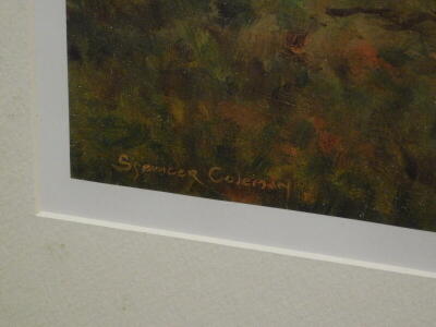 Martin Spencer-Coleman (b.1952). The Logging Field, artist signed coloured print, 43cm x 64cm. - 3
