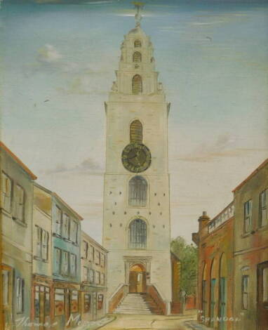 Thomas Moore. Shandon, oil on canvas, signed and titled, 24.5cm x 20cm.