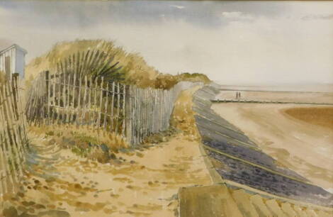 Sidney Wright (20thC). Wolla bank, Lincolnshire, watercolour, signed, titled and dated January 1981, 35cm x 53cm.