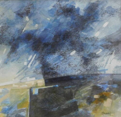 Donald Holden (b.1939). Path to Boulsworth, mixed media, signed, 21.5cm x 24cm. Artist labels verso.