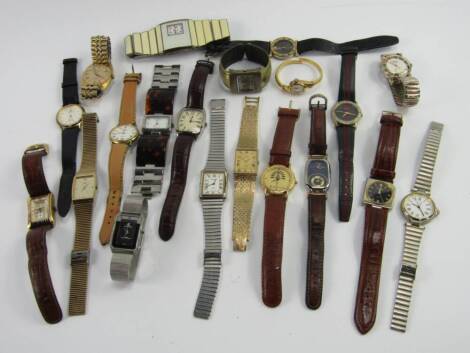 Gentleman's dress wristwatches, including Gucci, Philip Persio, Softech, Past Times and Fossil, (20).