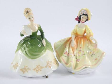 Two Royal Doulton figures of Soiree HN2312 and Sunday Best HN2206.