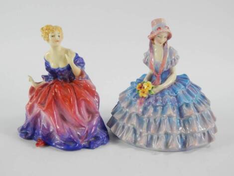 Two Royal Doulton figures of Lady Fayre HN1265 and Chloe, (no number).