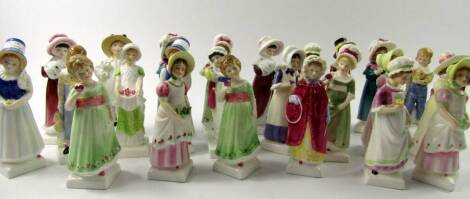 A group of Royal Doulton Kate Greenaway figures, (24).