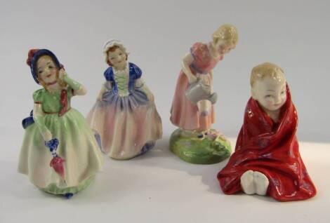 Four Royal Doulton figures, comprising Dinky Do HN1678, Babie HN1679, Mary Mary HN2044 and This Little Pig HN1793.