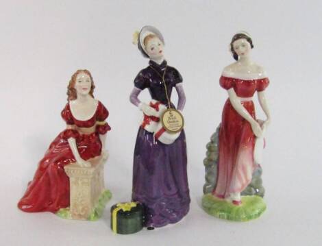 Three Royal Doulton figures, comprising Jemma HN3168, Good Day Sir HN2896 and Judith HN2313.