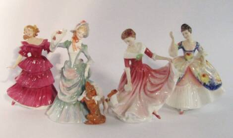 Four Royal Doulton figures, comprising Loyal Friend HN3358, Jennifer HN3447, My Best Friend HN3011 and Christine HN2792.