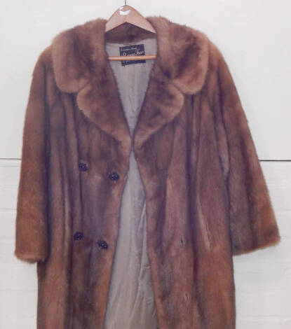 A mink fur jacket by Boray Furs, approx size 14.